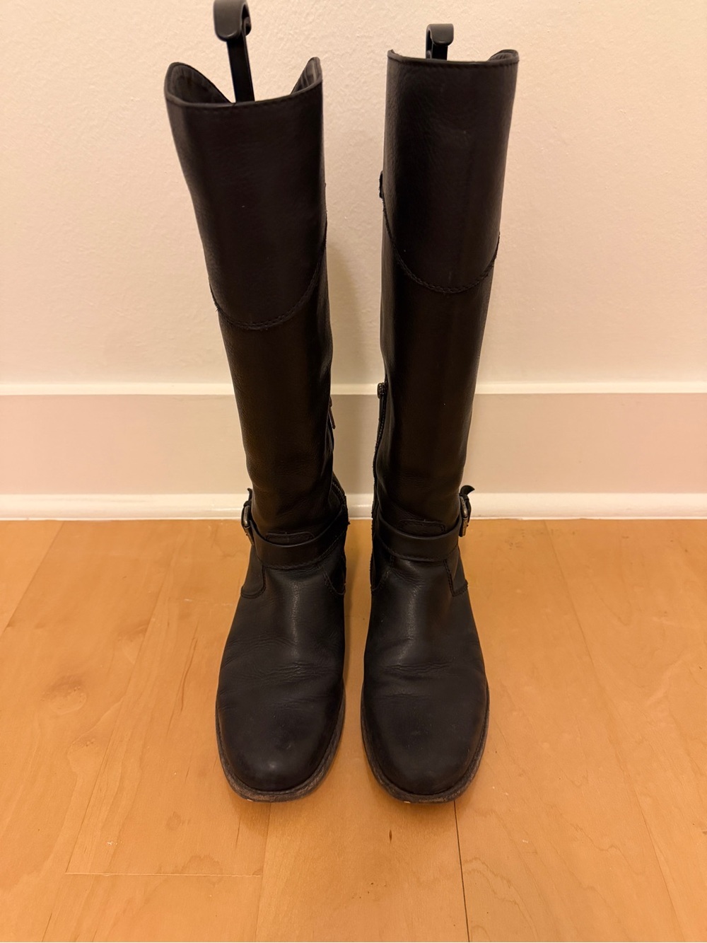 Frye Black Leather Riding Boots
